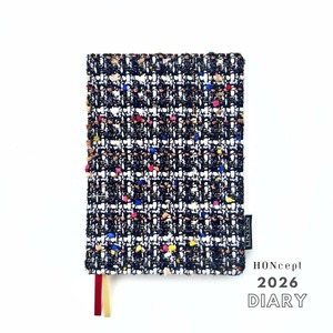 【早期限定価格30％OFF】【2026ダイアリー】Diary LINTON（リントンツイード）生地使用　特別仕様シリーズ　ブラック×ミックスカラー