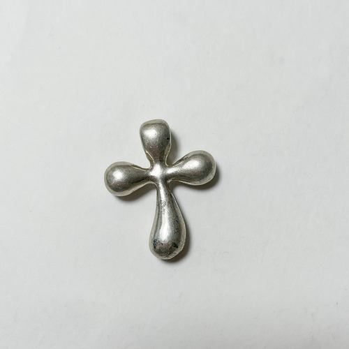 Vintage 925 Silver Tiffany Style Puffy Cross Pendant Top