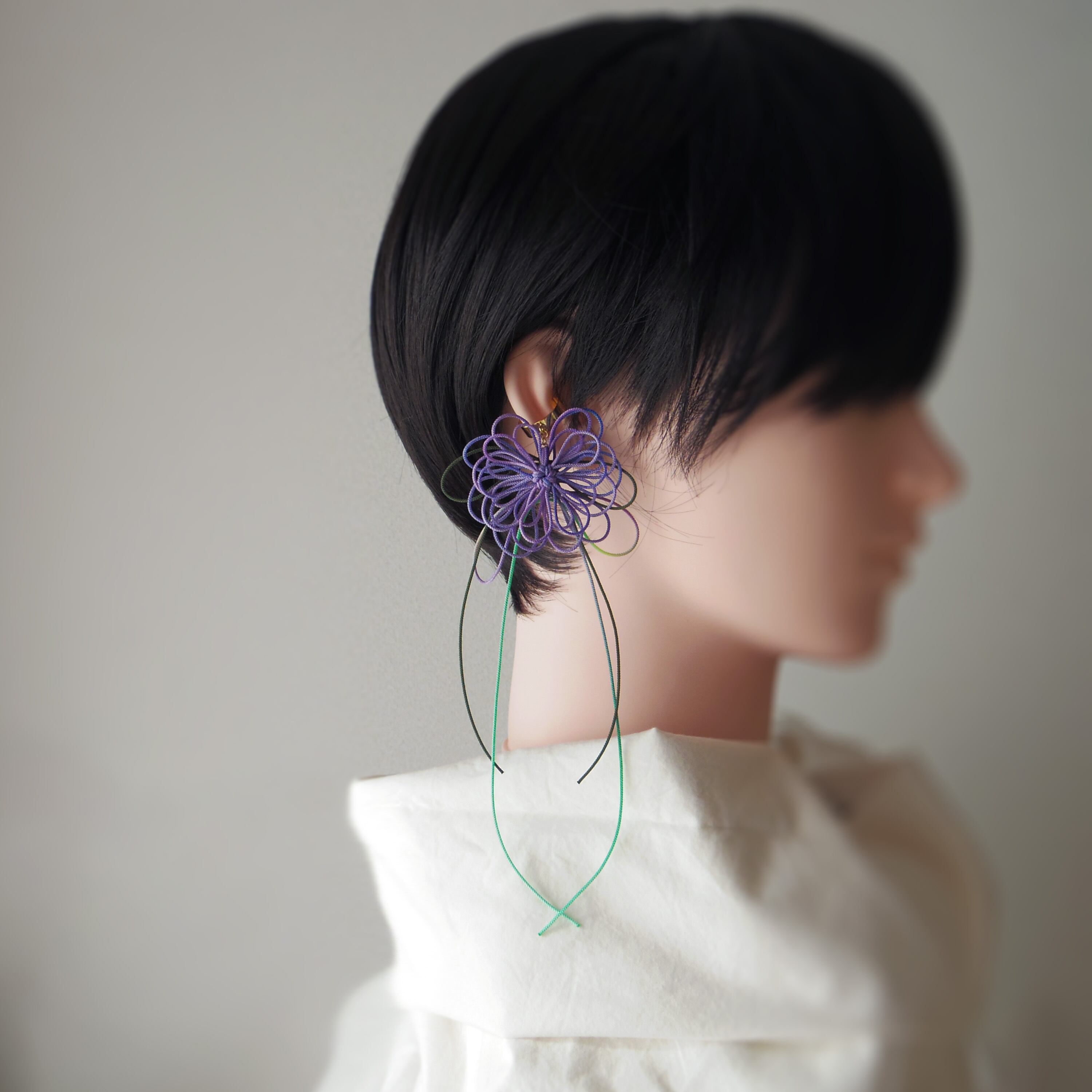 かたっぽイヤーカフ「ハナメグル・囀」