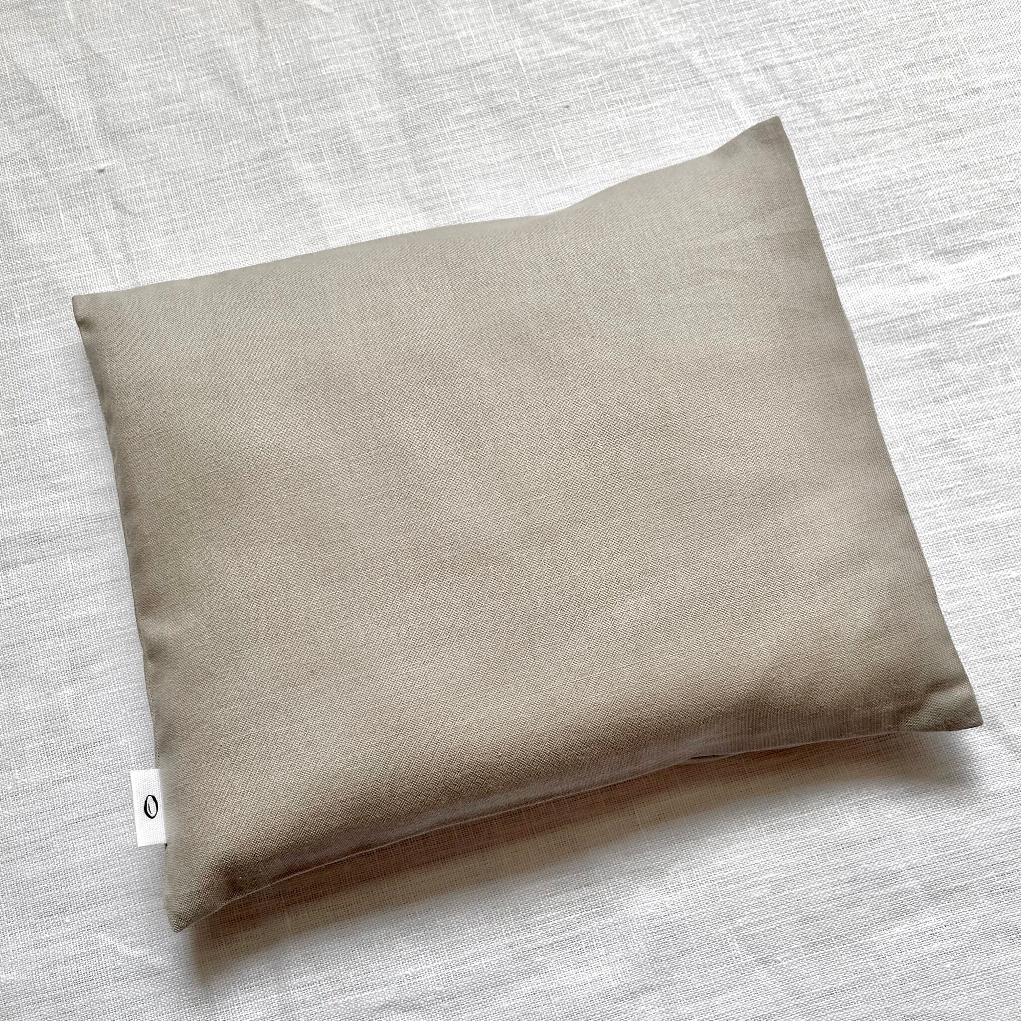 大判》米ぬか玄米カイロ（選べるハーブ）グレージュ カバー付き