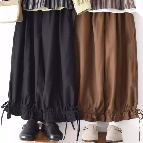 4色／裾絞りボリュームパンツ ・10358