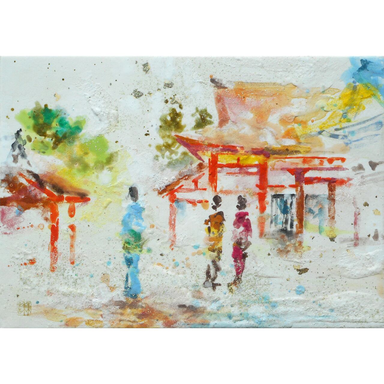 日本画 「椿」 | Kenro Art