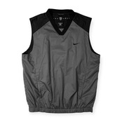 NIKE GOLF ナイキ ゴルフ 裏メッシュ Vネック ウインドブレーカー ベスト サイズ L /メンズ/スポーツ/グレー×ブラック