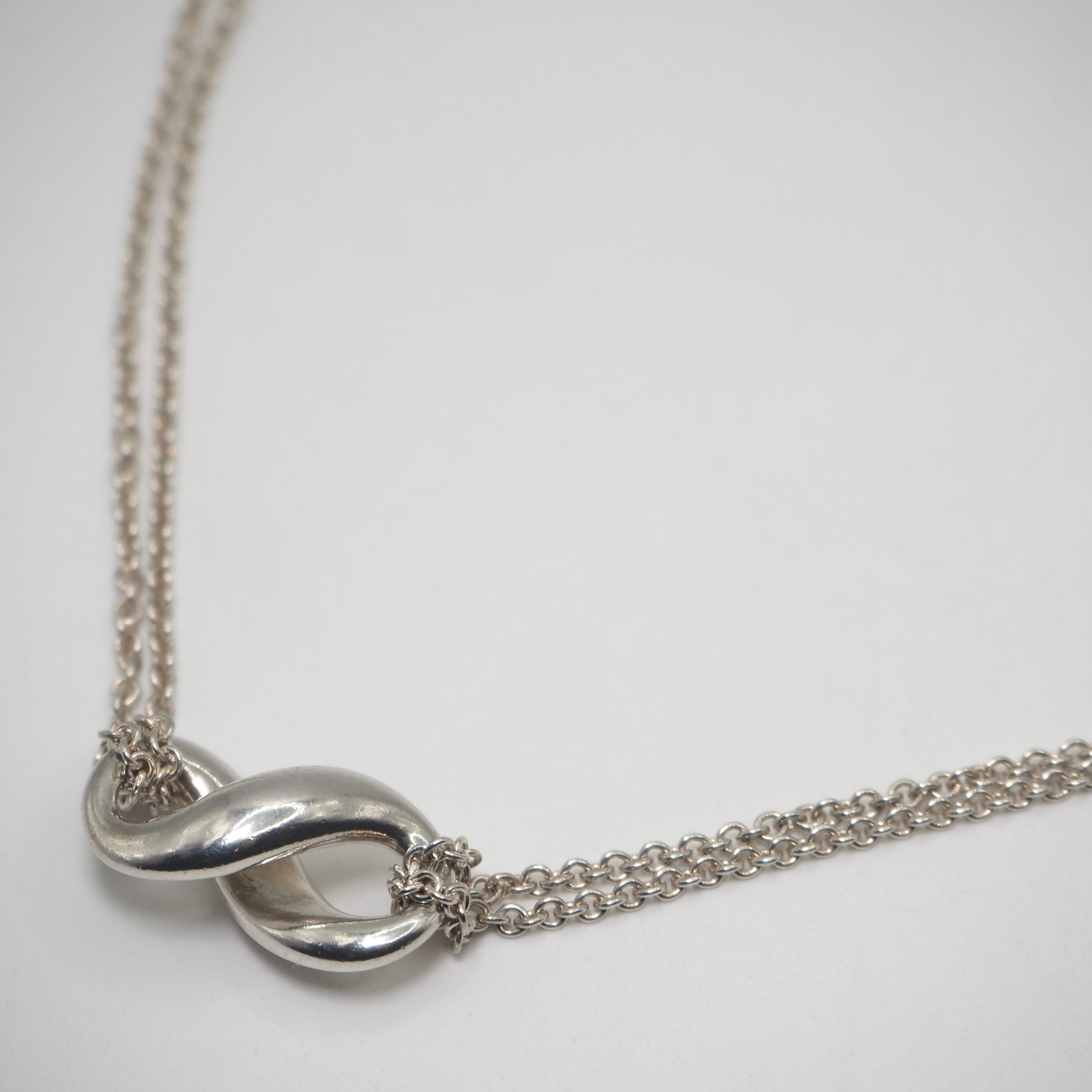 ティファニー インフィニティ ダブルチェーン ネックレス Tiffany&Co. インフィニティダブルチェーンネックレス シルバー925