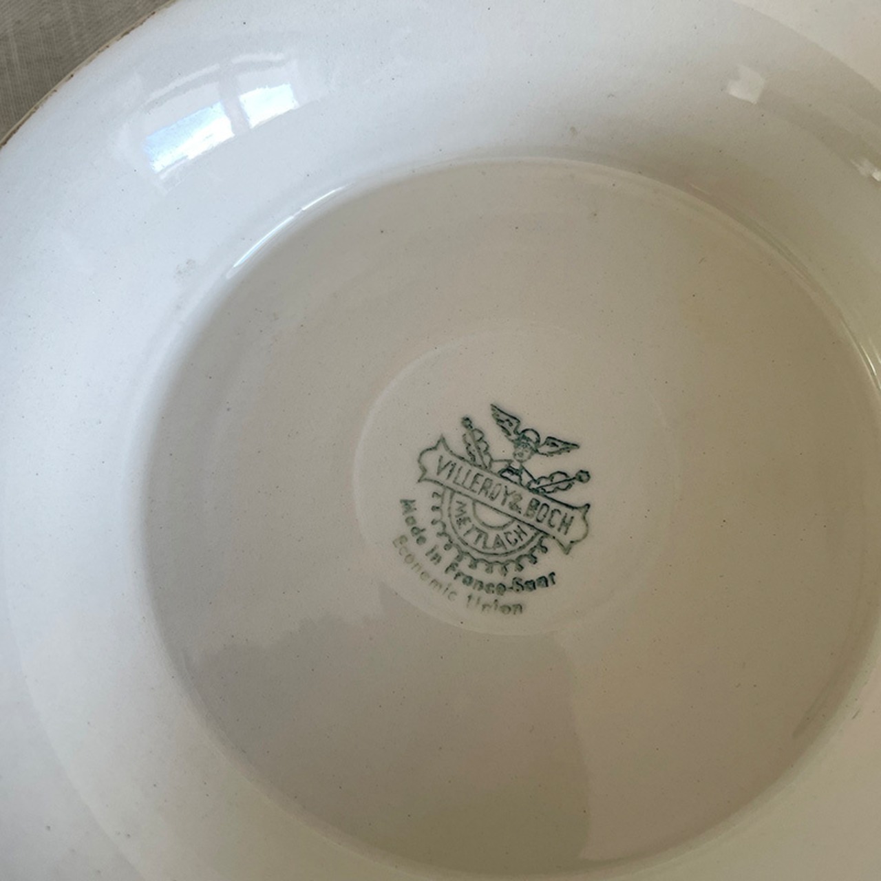 ゴールドラインのコンポート　コンポティエ　アイボリー　シンプルデザイン　Villeroy & Boch　ビレロイボッホ 12twcy12