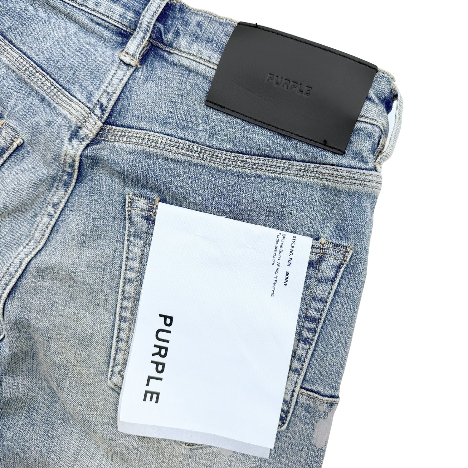 PURPLE BRAND / P001 Worn Indigo Slashed Paint | HOLICK