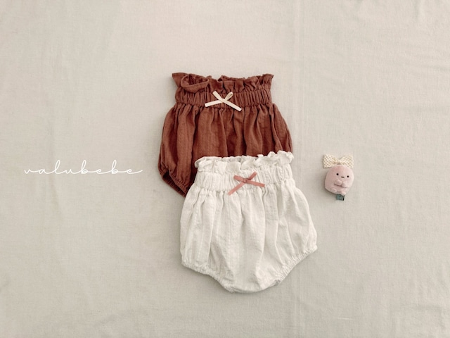 【即納】valubebe/Eyelet Ribbon Bloomers