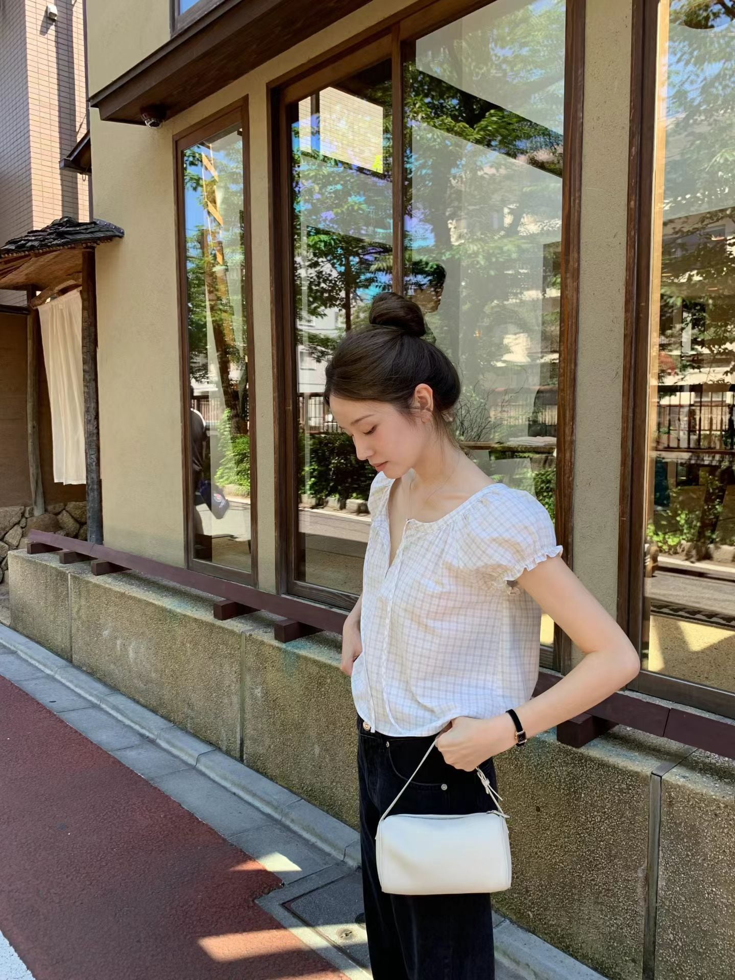(予約) ounce / Haute check blouse