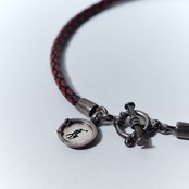 OLD "RALPH LAUREN" BROWN LEATHER NECKLACE