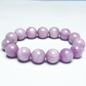 クンツァイト ブレスレット 14mm ミルキークンツァイト  一点物 111-19676