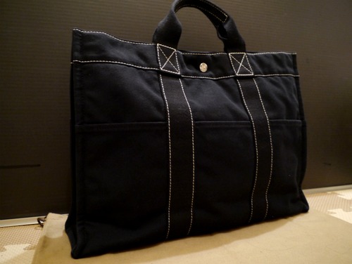 美品◆HERMESエルメス A4対応 ビジネス可 キャンバストート バッグ◆