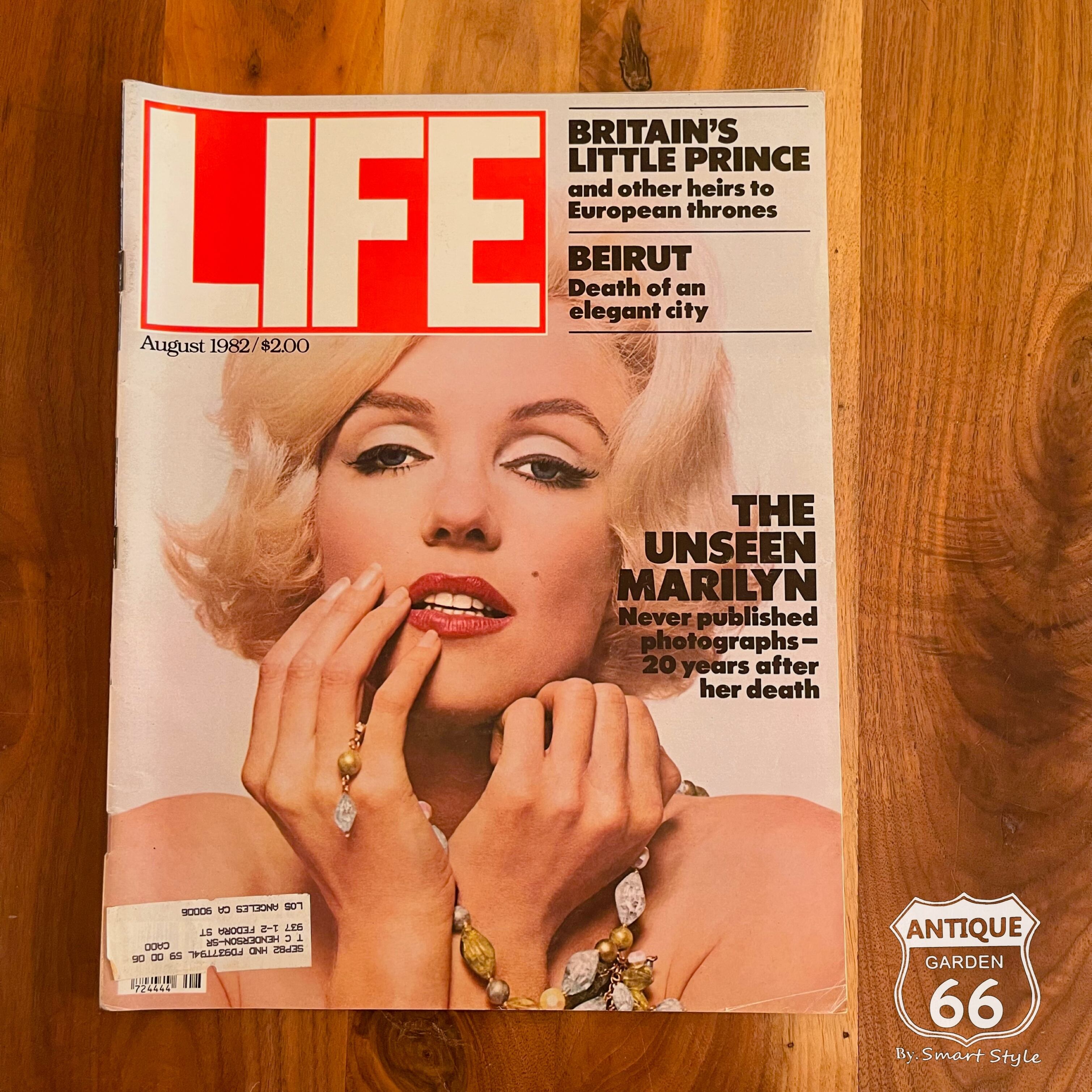 レア LIFE 1982年 8月 マリリン・モンロー 未公開写真 The Unseen Marilyn アメリカ ライフ マガジン 雑誌 ビンテージ  【L-139i-002】 Antique Style～【アンスタ】アメリカ買付けのヴィンテージ・アンティークのおみせ。