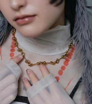 W CHAIN NECKLACE ゴールド