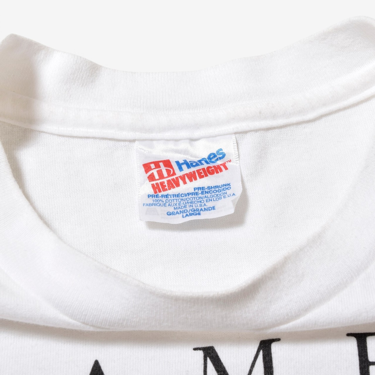 90s Hanes グラフィック プリントTシャツ ホワイト USA製