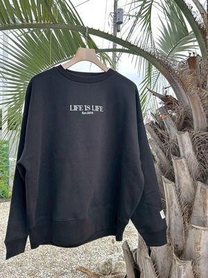 LIFEisLIFE 裏起毛刺繍クルースウェット ￥8,990(￥9,889)