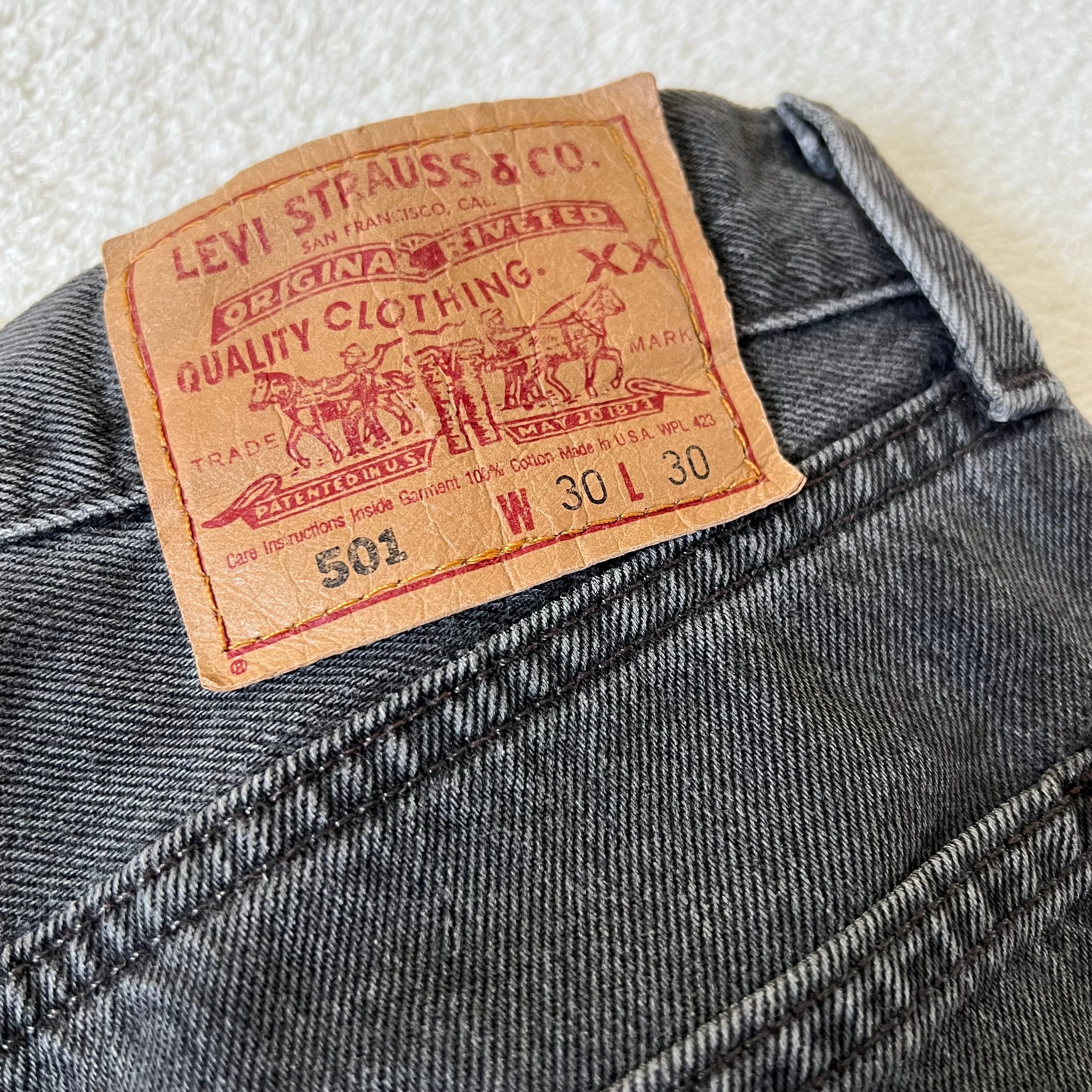 Levi's 501 USA製 W30×L30 リーバイス ブラック デニム ジーンズ Levi's 501 USA製 W30×L30 リーバイス ブラック デニム ジーンズ