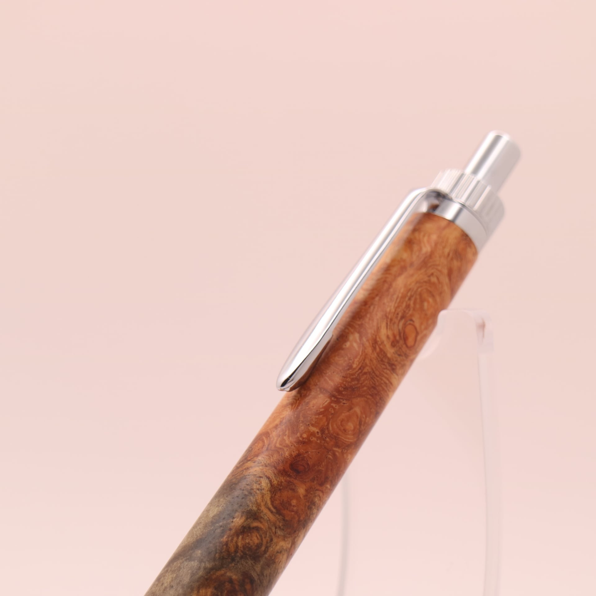 ペン工房翌檜 花凛瘤　木軸シャーペン　箱付き　極美品 花梨瘤｜木の質感を楽しむ木軸ペン｜ボールペン or シャーペン 251223