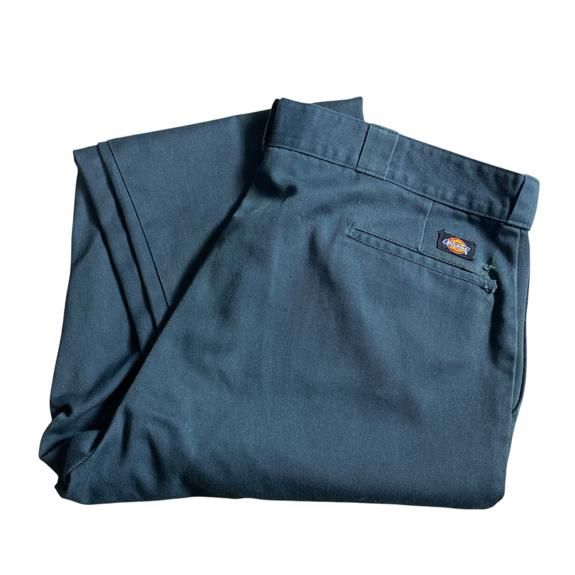 USA製90s Dickies 874ワークパンツ 紺色 TALON 神サイズ ディッキーズ vintage ヴィンテージ