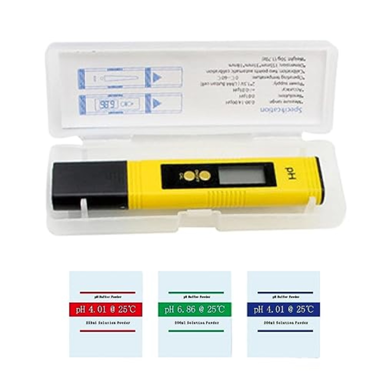メーター名人 デジタル PH計 PHメーター ペーハー測定器 熱帯魚飼育 水耕農業 アクアリウム 水族館 プール 実験室 水槽 水道等 水質検査用 校正剤付き (PH-002自動校正)