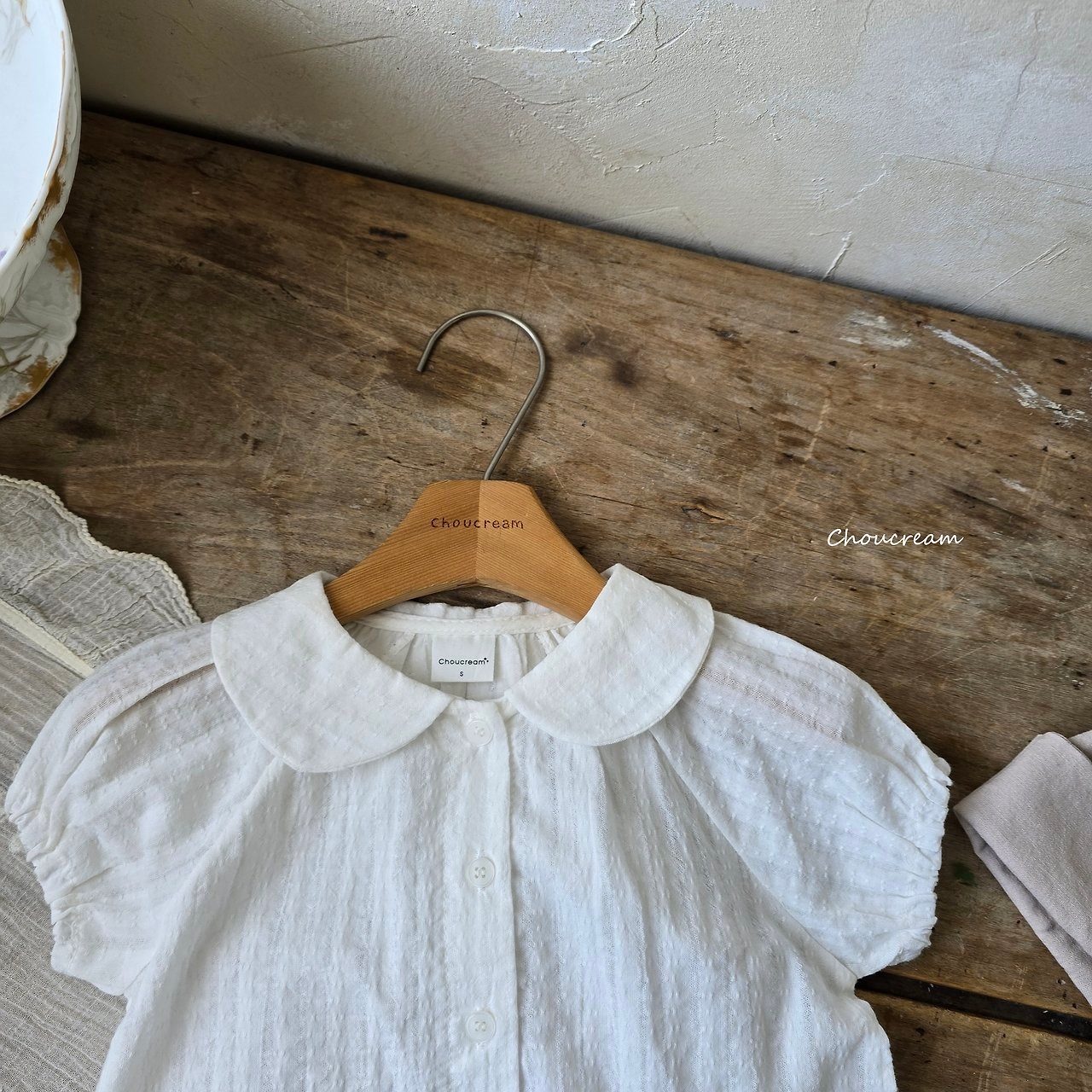 [choucream] Bebe Round Collar Blouse (Summer) (bebeS) / [슈크림] 베베둥근카라블라우스(여름) (bebeS)