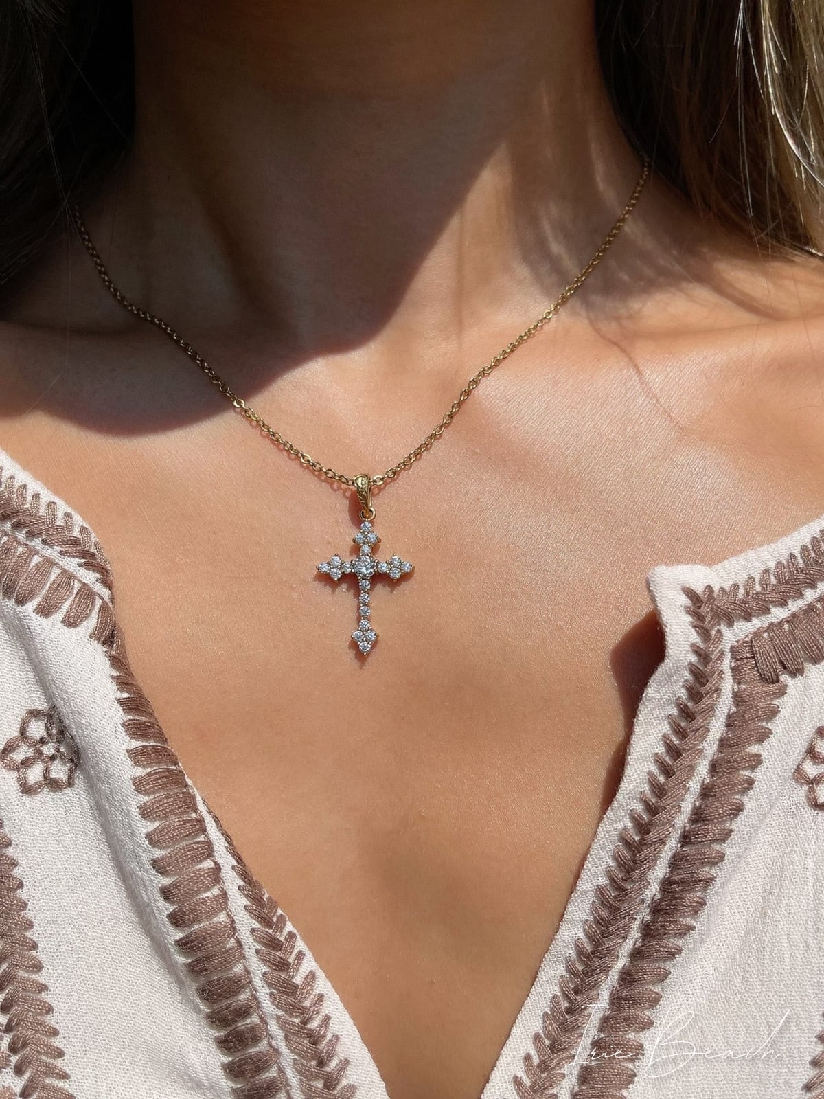 zirconia cross necklace | IRIEBEACH