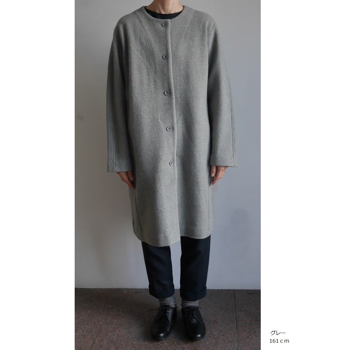 evam eva エヴァム エヴァpress wool long coat-