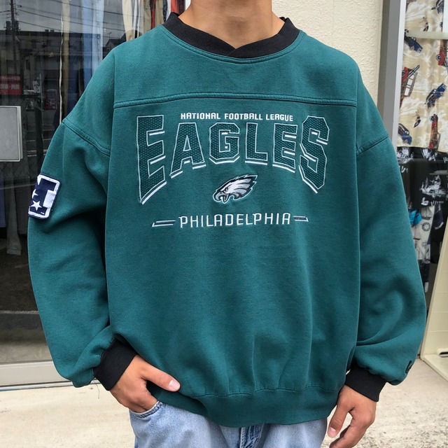 90s Nfl フィラデルフィア イーグルス チーム系スウェット リースポーツ 刺繍 Xl 古着 古着屋 埼玉 ストリート オンライン 通販 古着屋buyer S Vintage Store