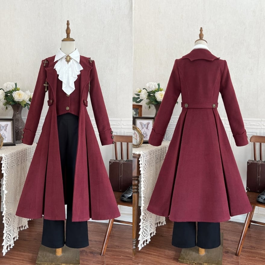 【9月20日まで早割】 皇子系ロリィタ 王子系 プリンス 3点セット コート ブラウス パンツ 男装コーデ イベント衣装 舞台 ハロウィン