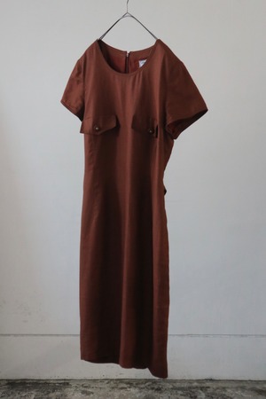 VERSACE linen-touch midi one-piece