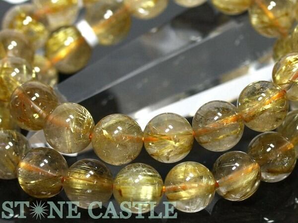 ブレスレット】ゴールデンルチルクォーツ3A 約10.5〜11mm 高品質天然石