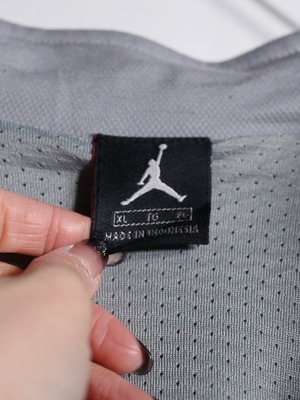 "JORDAN"  gray × violet good color over silhouette double -zip track jacket