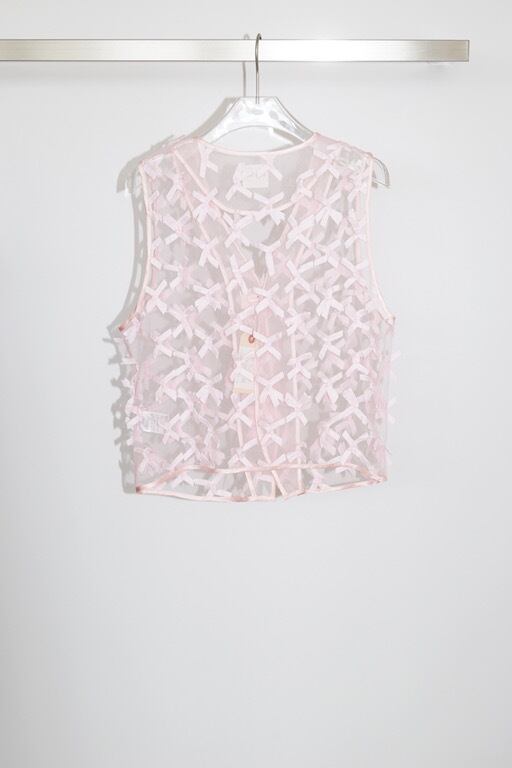 jonnlynx - ribbon tulle gilet | PAY ID