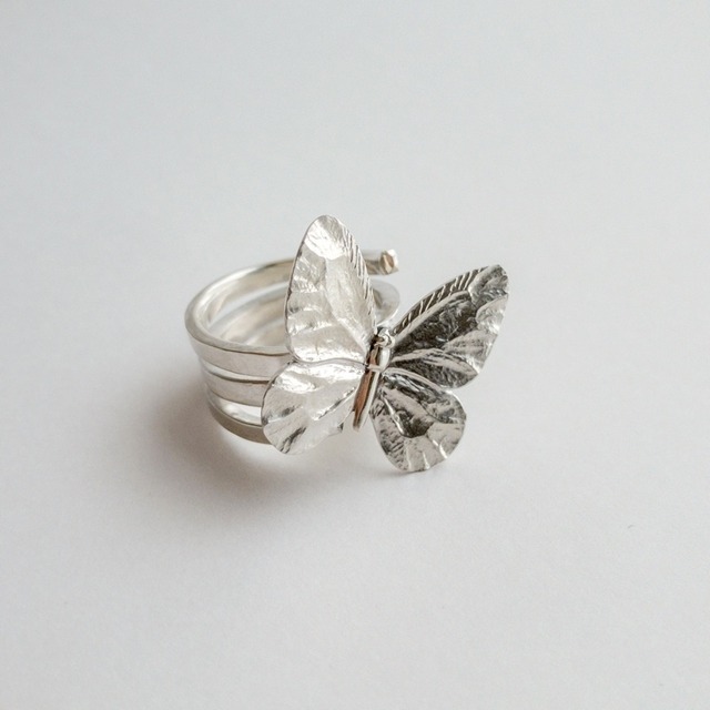 no.70008　Butterfly silver ring（13号）