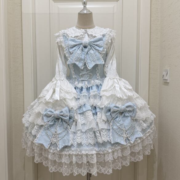 【かなん】ロリィタJSK ブラウス ボンネット　懐古　ブラック 甘ロリ かなん様専用】ロリィタJSK ブラウス ボンネット 懐古 ブラック
