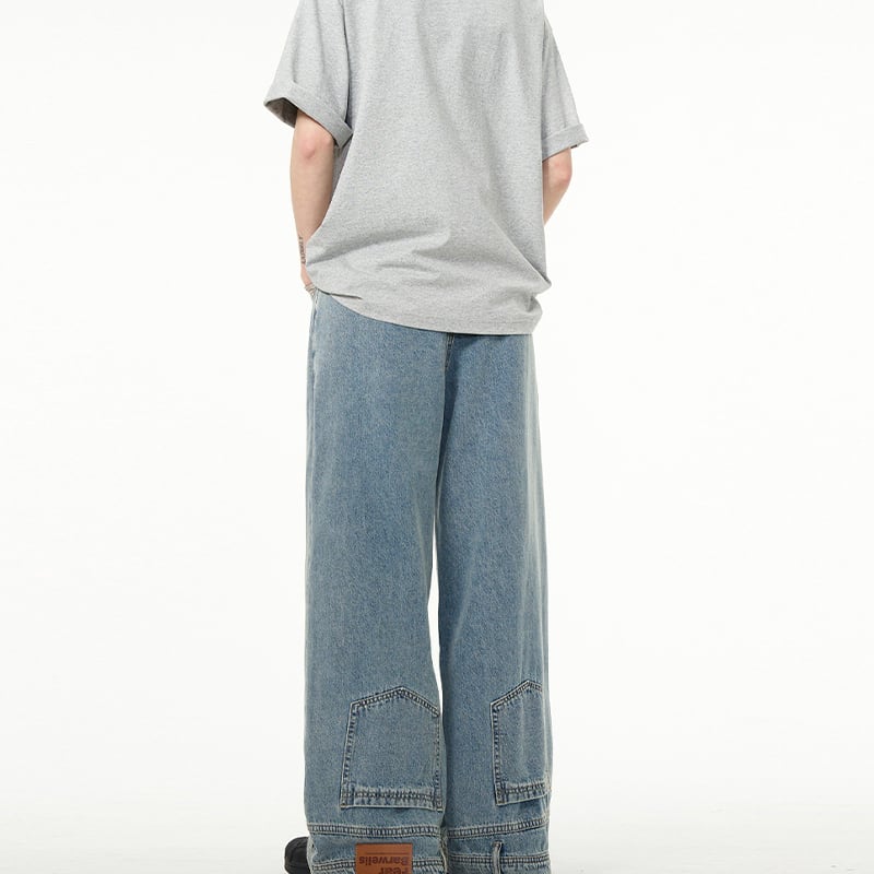 【新品未使用】madwitch ワイドデニム MADWITCH加工逆さデザインワイドレッグデニムパンツ | mblueshop