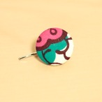 くるみボタンのポニーフック　#000-２一点もの