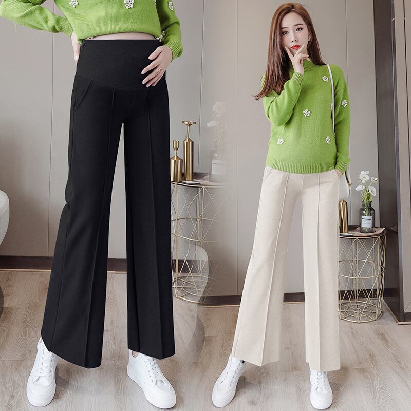 【新作】【送料無料】 2933＃ワイドレッグルーズマタニティパンツアクロスVベリーパンツ服妊婦春秋妊娠パンツ スプリング 春物 オータム 秋物 ワイドパンツ AL expec334553674977