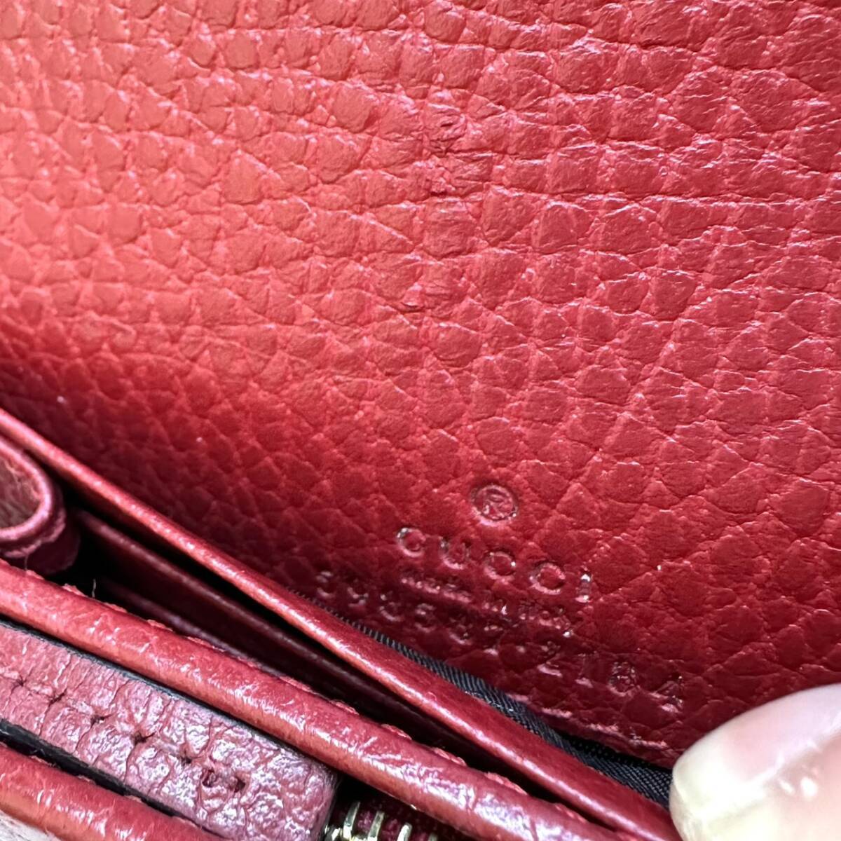グッチ GUCCI 二つ折り財布 GGマーモント レッド | 万福財布