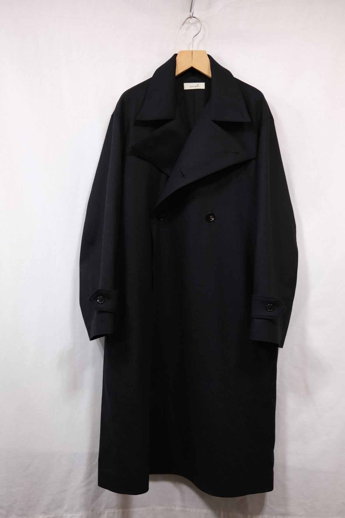 semoh” Italian Wool Old Coat Black” | Lapel online store