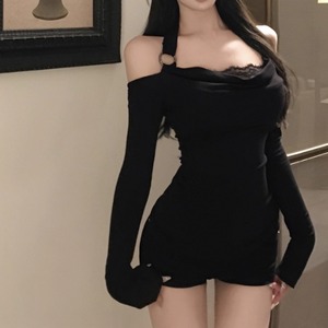 レースコンビホルターネックトップス ・13116