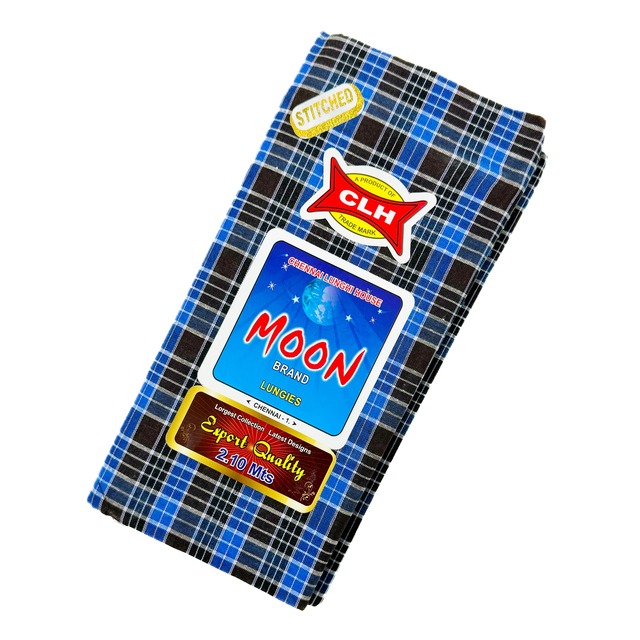 インド産 民族布 腰巻布 ルンギ Lungi 巻きスカート 縫い合わせ済み マドラスチェック 手芸用 091