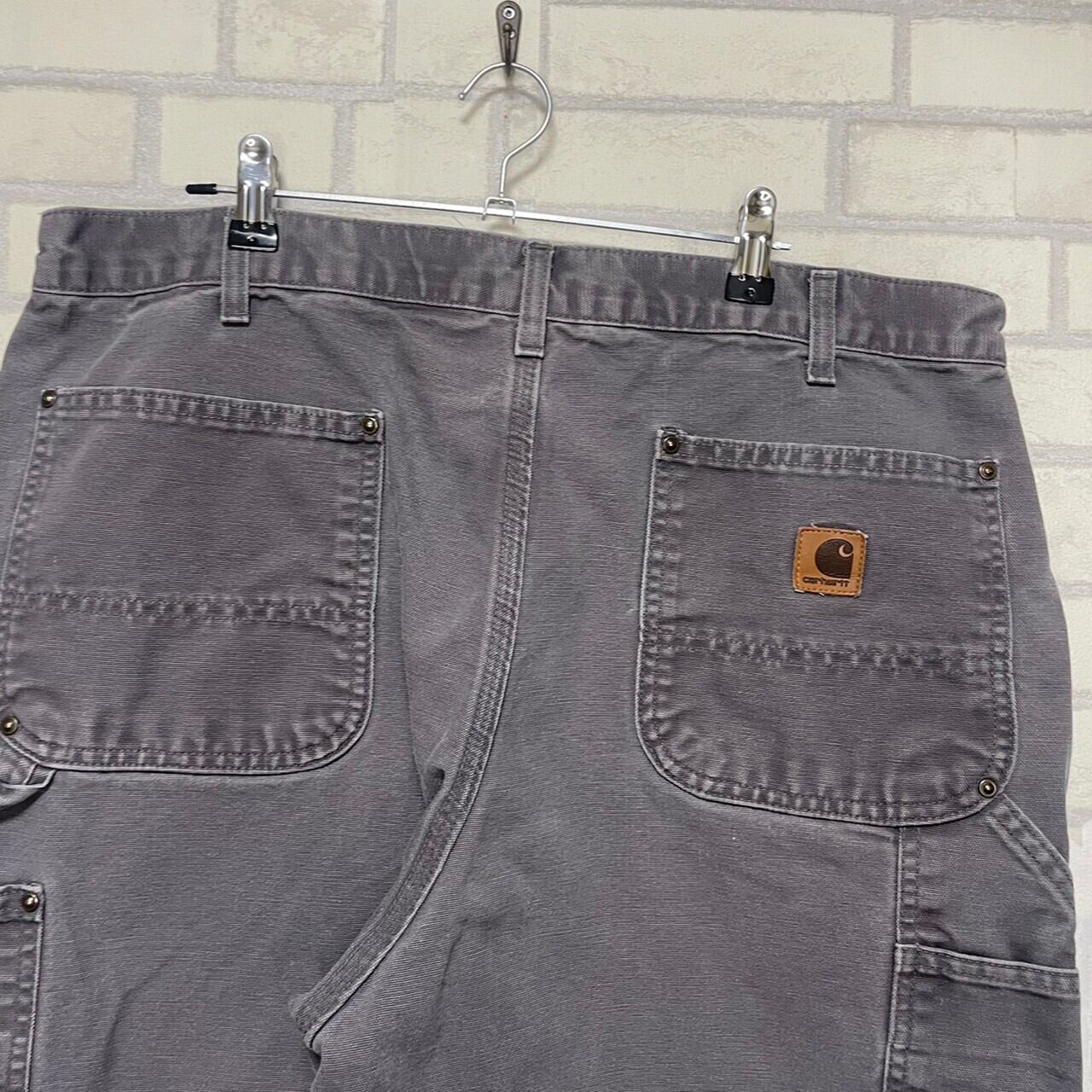 W38×L32】【ダブルニー】Carhartt ペインターパンツ コットン100% 革 