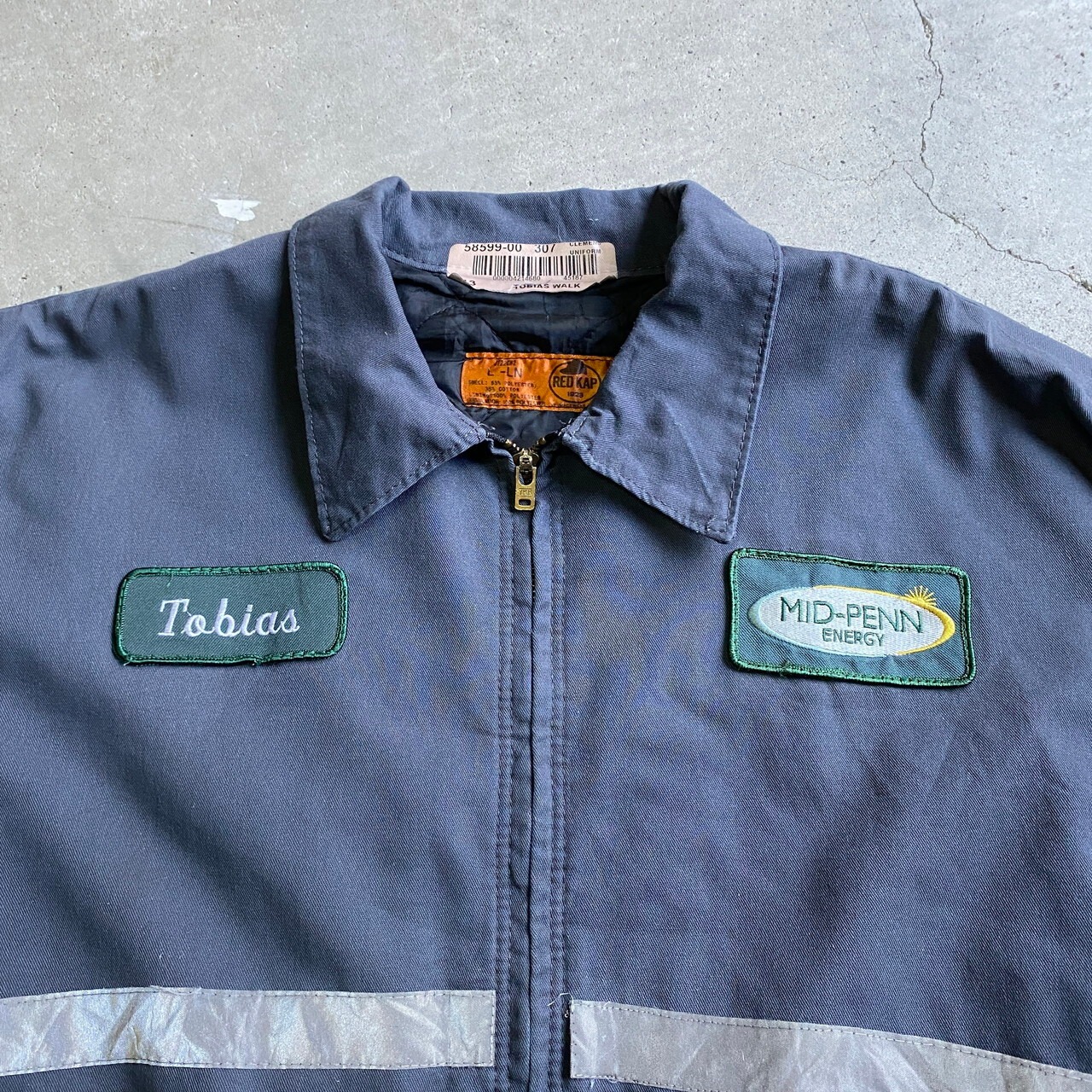 70年代 REDKAP レッドキャップ TALONジップ 企業ロゴワッペン 