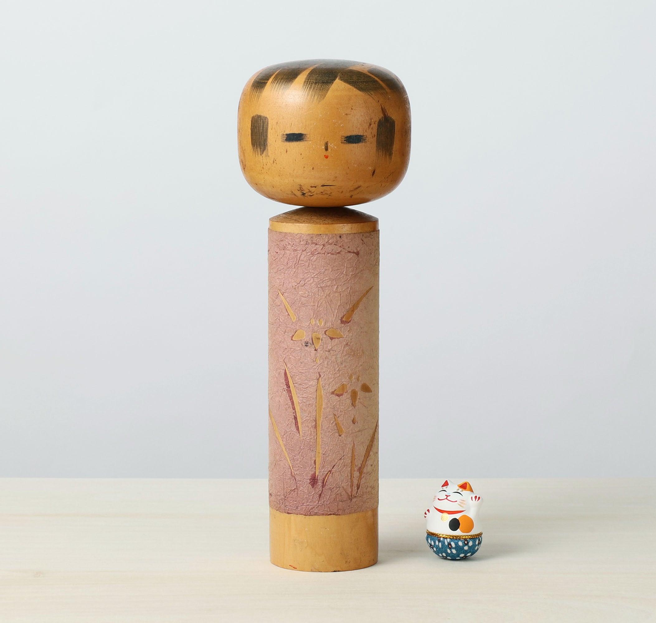 Elegant kokeshi 大型 創作こけし 美しい曲線美 高さ35cm 創作こけし 柴田栄子 高さ24cm | KOKESHI DOLL-Sosaku, vintage
