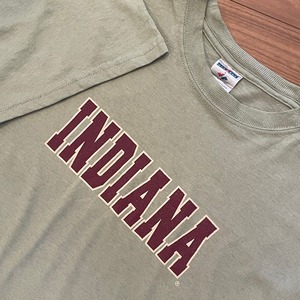 【JERZEES】INDIANA カレッジ風 ロゴ プリント Tシャツ 2XL オーバーサイズ US古着 アメリカ古着