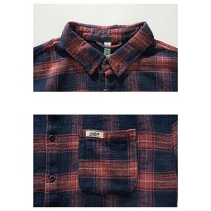 Check pattern flannel fabric shirt 0094