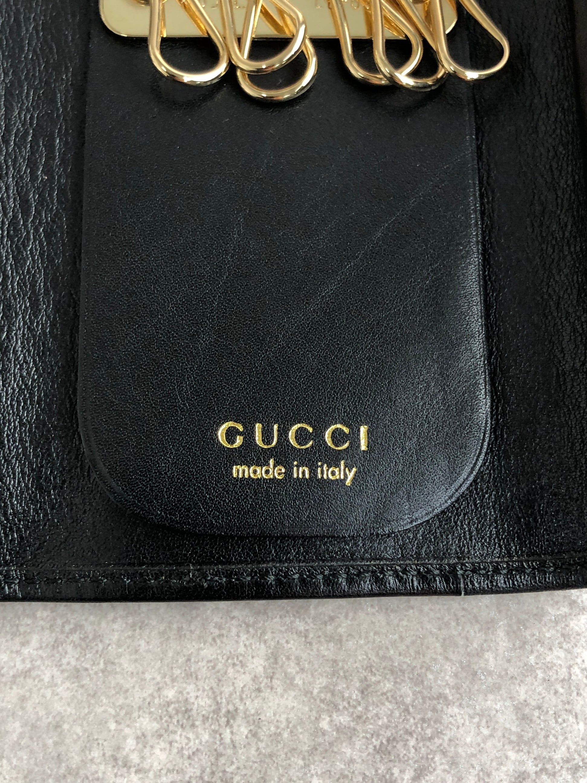 GUCCI グッチ キーケース ブラック バンブー レザー 6連 vintage