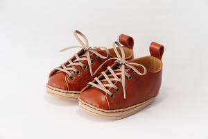 【受注生産】first shoes "HELLO" ( red brown )