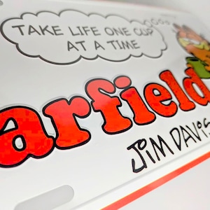 【 GARFIELD ( ガーフィールド ) 】CLASSIC 80s / CM PLATE / CMプレート / ライセンスプレート 〚アメリカン雑貨 アメトイ〛