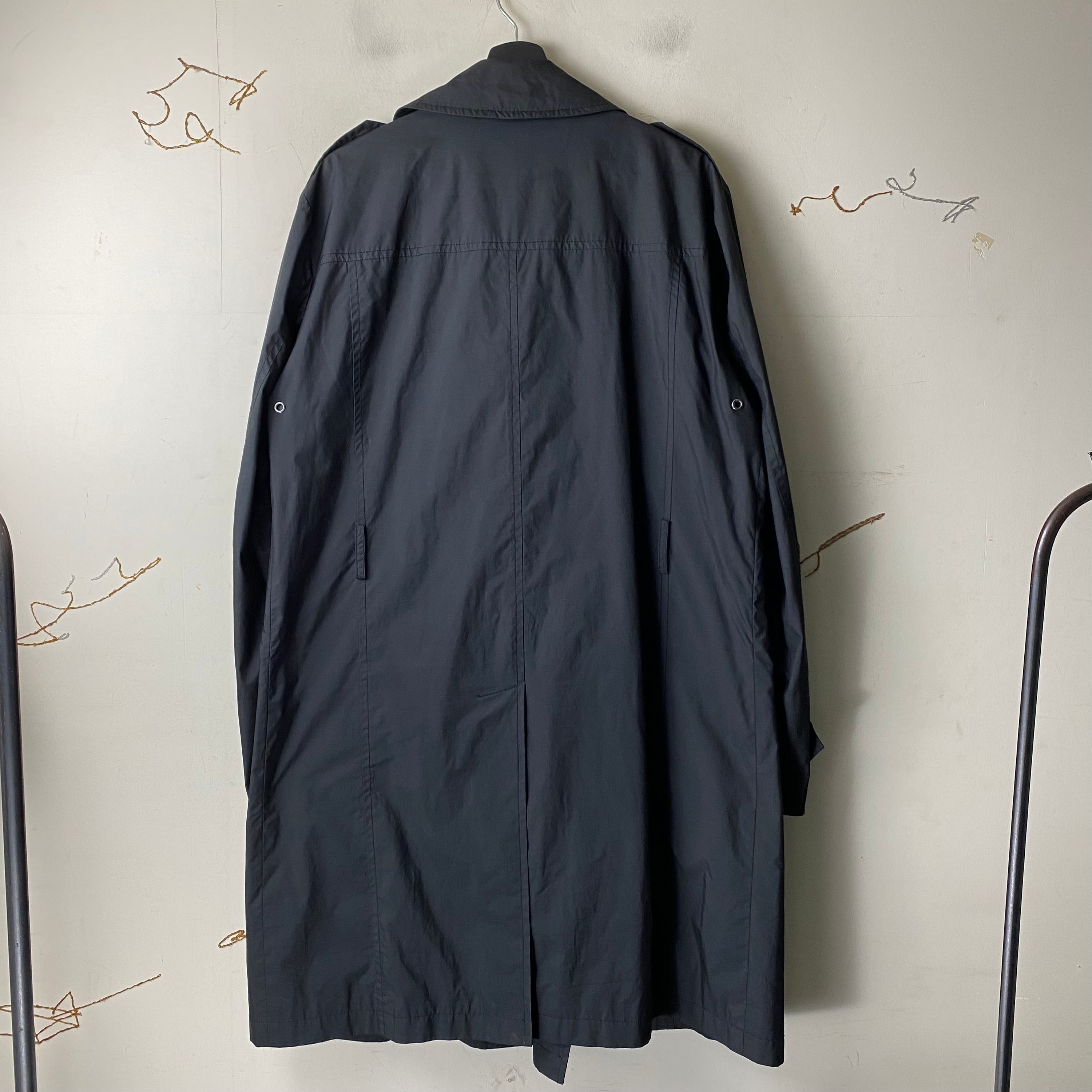 ARMANI COLLEZIONI black nylon coat | NOIR ONLINE